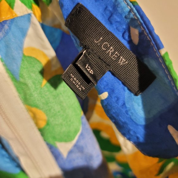 J Crew G4334 EUC sz 12P Tie Waist Puckered Morning Floral Pencil Bow Front Skirt - Picture 11 of 11